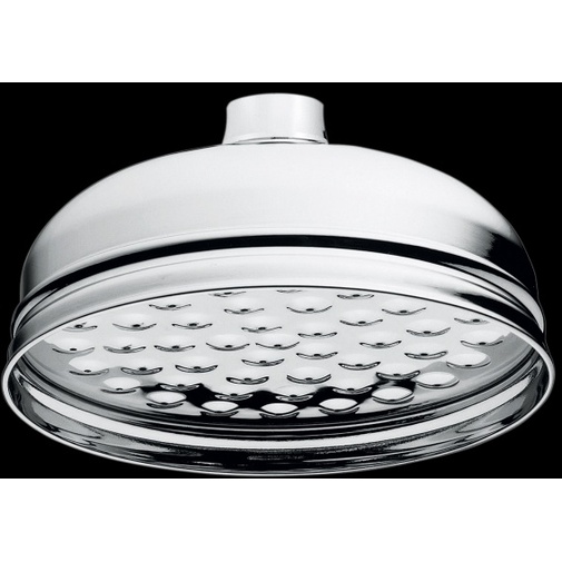 Pommeau de douche en laiton chromé, rond 12 cm, style salle de bain Versilia, raccordement universel - Pommeau de douche, Bossini