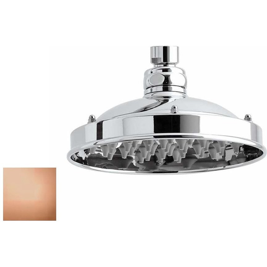 Pommeau de douche rond 23 cm, cuivre vieilli, anti-calcaire, universel - Retro, Bossini