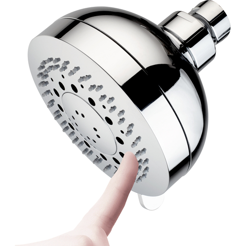 Pommeau de douche rond moderne 3 jets 10 cm, raccordement universel - Rondo, Bossini