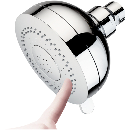 Pommeau de douche à 3 jets diamètre 10 cm, pour systèmes basse pression, raccord universel - Rondo, Bossini