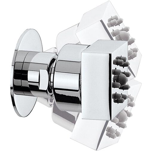 Pommeau de douche à jet de pluie carré latéral, pour douche, laiton chromé - Cubic_Gom, Bossini