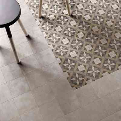 Porcelain stoneware cement effect tile, 20x20 cm, model 04 - Patchwork Classic, Ceramica Sant'Agostino