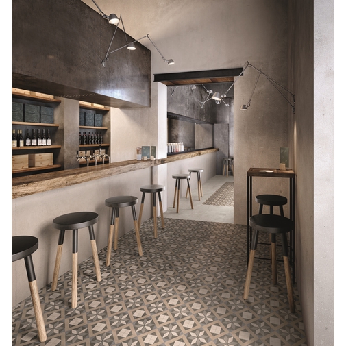Porcelain stoneware cement effect tile, 20x20 cm, model 04 - Patchwork Classic, Ceramica Sant'Agostino