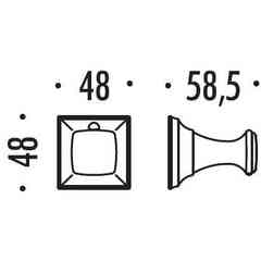 Porta abiti da muro cromato - Portofino Colombo