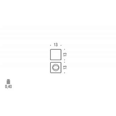 Porta fazzoletti quadrato d'appoggio cromato -  Colombo Design