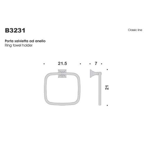 Porta salviette da muro ad anello cromato - Portofino, Colombo Design