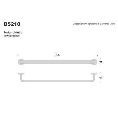 Porta salviette da muro cromato 54 cm - Nordic, Colombo Design
