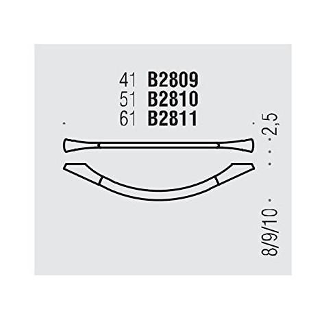 Porta asciugamani serie Alizè di Colombo Design, lunghezza 61 cm, finitura  cromo