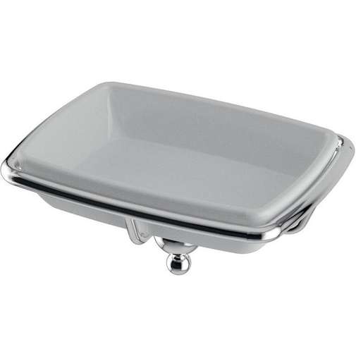 Porta sapone da muro con piattino in porcellana - Venessia Lineabeta