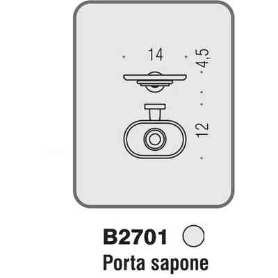Porta sapone da muro in vetro opaco e finiture cromate - Basic, Colombo Design