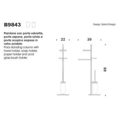 Porte-brosse WC, porte-rouleau, porte-serviettes et porte-savon - Planets, Colombo Design