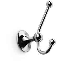 Porte-manteau mural simple, chrome - Venessia, Lineabeta