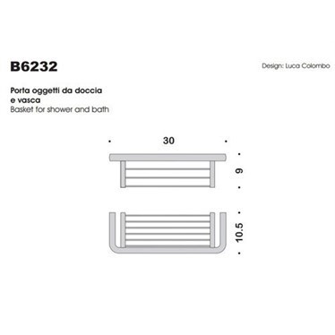 Porte-objet mural en laiton chromé - Lulù - Colombo Design