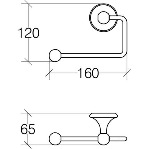 Porte-papier peint chromé de style classique - Venessia Lineabeta