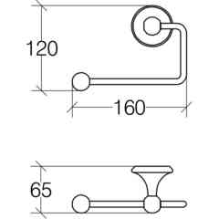 Porte-papier peint chromé de style classique - Venessia Lineabeta