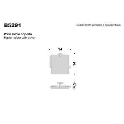 Porte-rouleau mural chromé avec couvercle réversible - Nordic, Colombo Design