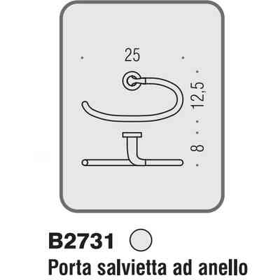 Porte-serviettes anneau en laiton chromé - Basic, Colombo Design