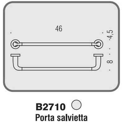 Porte-serviettes chromé 45 cm - Basic, Colombo Design
