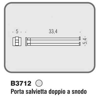 Porte-serviettes double joint carré chromé - Basic Q, Colombo Design
