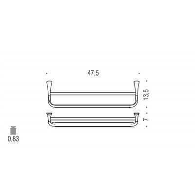 Porte-serviettes double paroi chromé - Land, Colombo Design