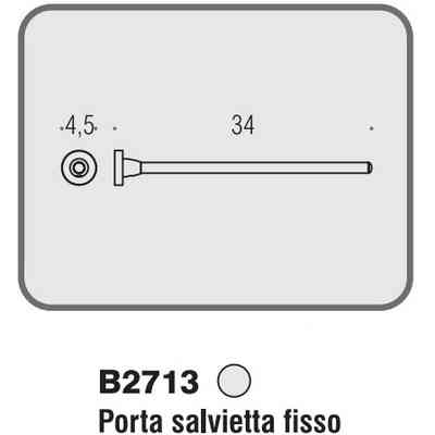 Porte-serviettes mural simple chromé 33,5 cm - Basic, Colombo Design