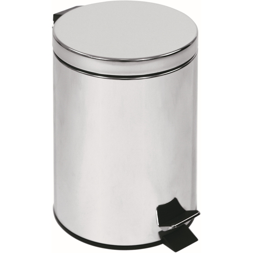 Poubelle papier toilette ronde 5lt, acier chromé - Poubelle, Colombo Design
