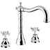 Princeton 812 Bugnatese chrome mitigeur lavabo 3 trous et manettes chaud/froid