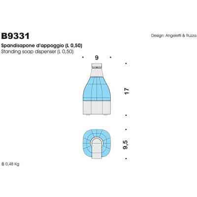 Quadratischer Seifenspender für den Tisch, aus geätztem Glas und verchromter Oberfläche - Alizè, Colombo Design
