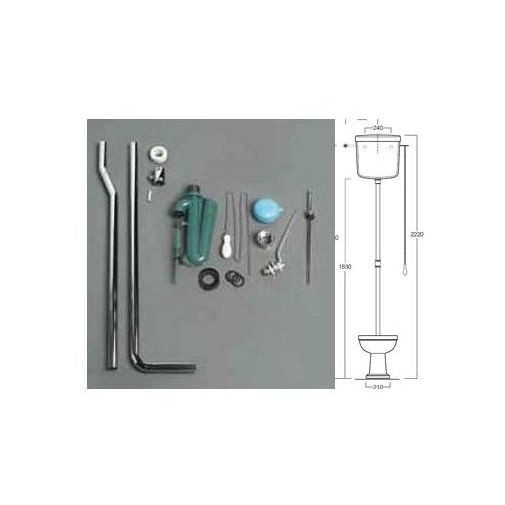 R01 external flush valve complete for LO902 high cistern - Simas Londra series