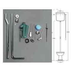 R01 external flush valve complete for LO902 high cistern - Simas Londra series