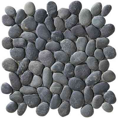 Real river stone mosaic for walls and floors, Dark 28x28 cm - Isonzo Formella, Boxer