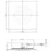 Recessed ceiling shower head, square 26x26 cm - Cube, Bossini