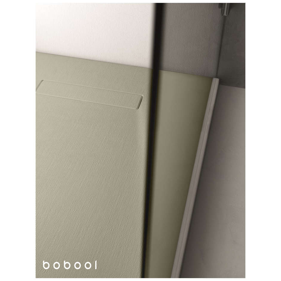 Receveur de douche en résine 70x100 h3 cm, couleur Gravel - Jute, Arblu