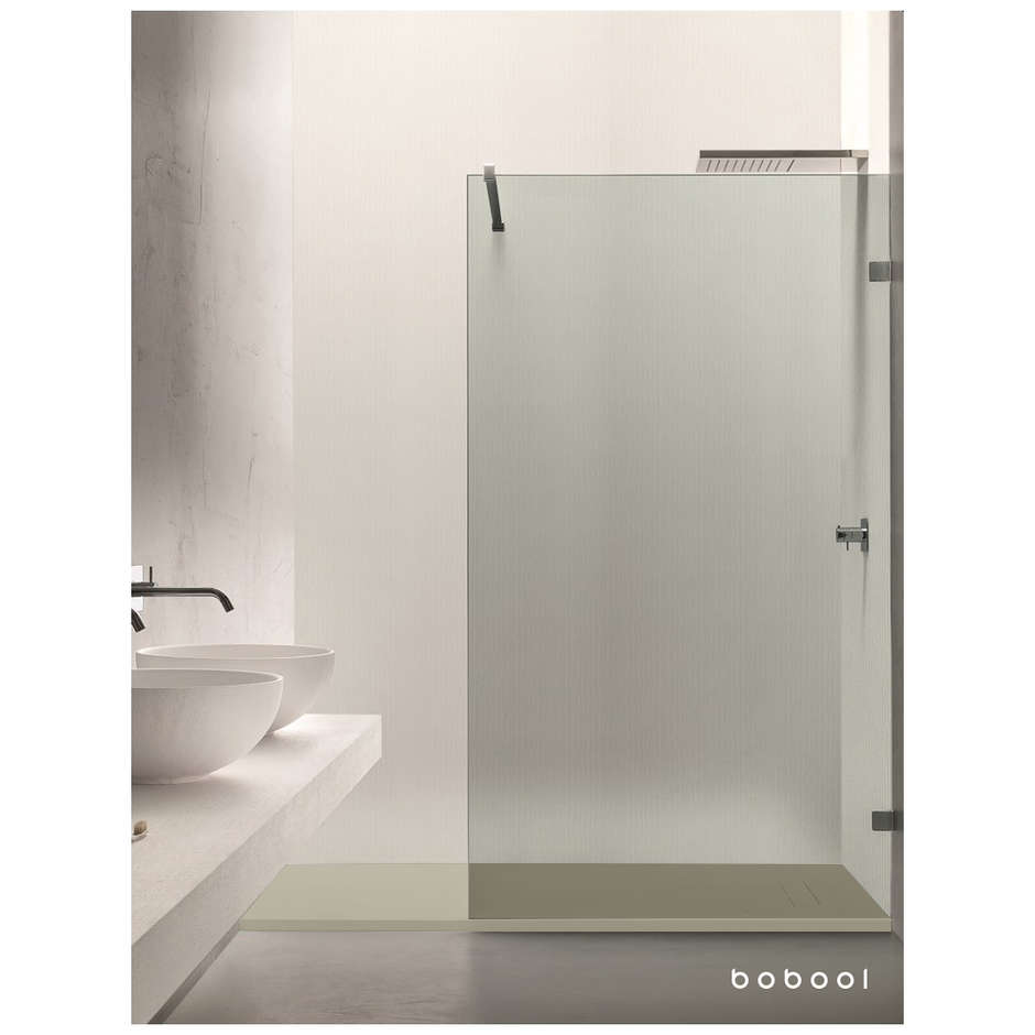 Receveur de douche en résine effet tissu, Gravel beige, 70x120x3 cm - Juta, Arblu
