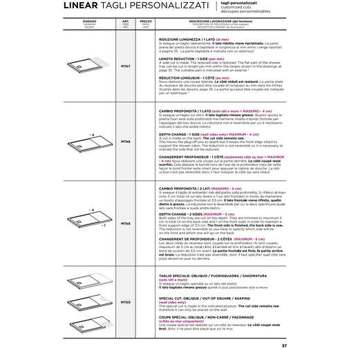 Receveur de douche linéaire blanc 70x120 de faible épaisseur - IBRA