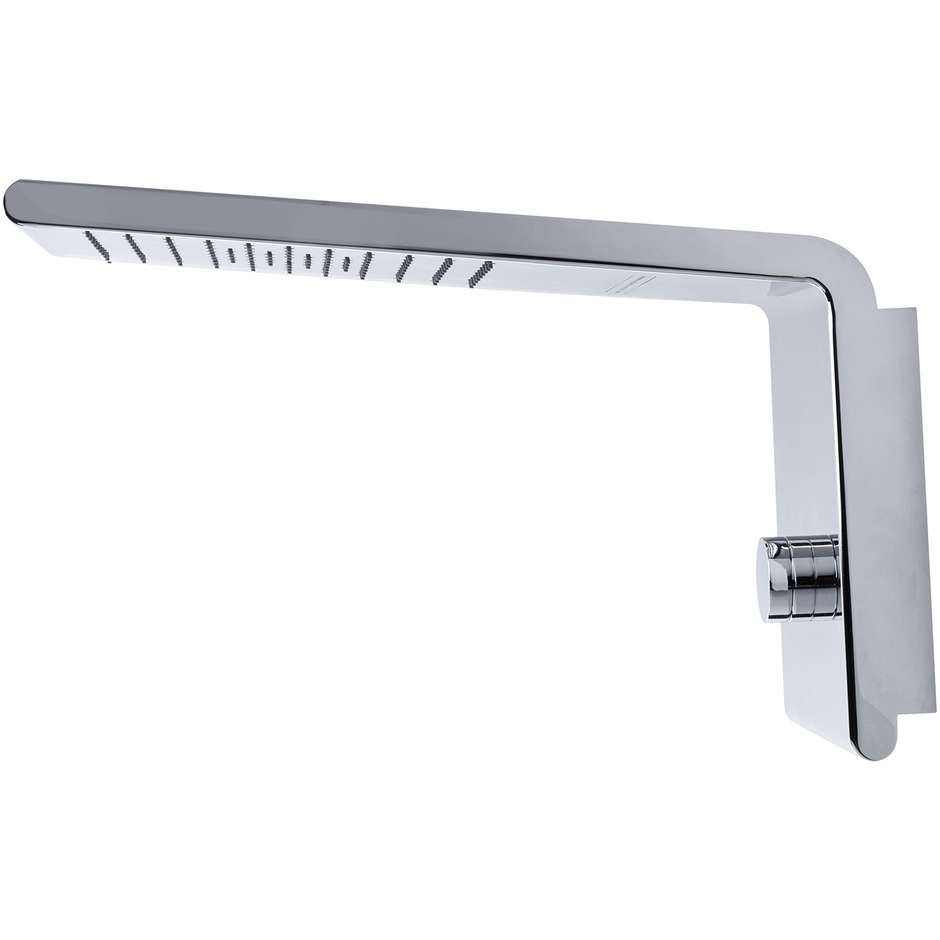 Rechteckige Wandbrause aus Chrom, 2 Düsen + Zerstäuber, 20x45 cm - Syncro-Neb, Bossini