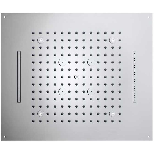 Rechteckiger Deckeneinbau-Duschkopf 57x47 cm, grüne LED-Leuchten, vier Düsen - Dream 4 Sprays, Bossini