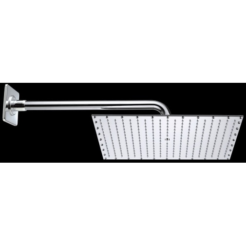 Rectangular 30x40 cm, low thickness wall-mounted shower head with refined taste - Paris, Bossini