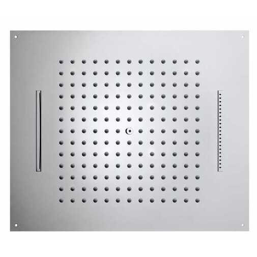 Rectangular built-in ceiling shower head, rain jet, comb jet and waterfall jet 57x47 cm - Dream/3, Bossini