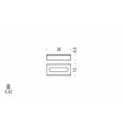 Rectangular wall-mounted chromed handkerchief holder - Colombo Design