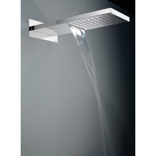 Rectangular wall mounted rain and waterfall shower head - Manhattan/2, Bossini