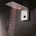 Rectangular wall-mounted shower head 20x45 cm, 3 jets, one of which is concentrated rain, chromotherapy, chrome - Syncro-Rain, Bossini