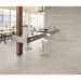 Rektifiziertes Feinsteinzeug mit Betonoptik, seidenmatt, 29,6x59,5 Silber - Uptown, Dom Ceramiche, silbergrau