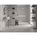 Rektifiziertes Feinsteinzeug mit Betonoptik, seidenmatt, 29,6x59,5 Silber - Uptown, Dom Ceramiche, silbergrau