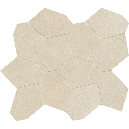 Resin effect porcelain stoneware, 24,7x28,5 cm, Mosaic Turtle Beige - Comfort R, Dom Ceramiche