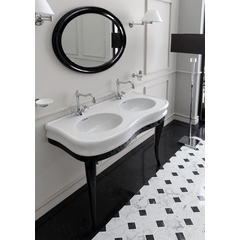 Retro style console washbasin in white ceramic 120 cm - Lante, Simas