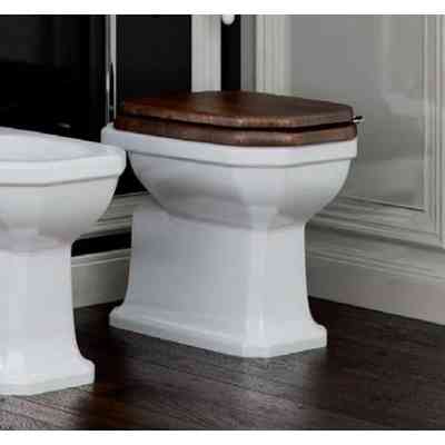 Retro style floor standing vase in white ceramic with wall outlet - Romana, Sbordoni