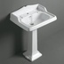 Retro style suspended washbasin with glossy white back 68 cm - Arcade, Simas