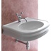 Retro style wall hung single hole washbasin in white ceramic 70 cm - Lante, Simas