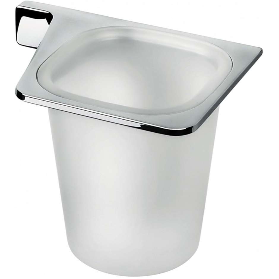 Right wall tumbler holder in opaque chromed glass - Alizè, Colombo Design